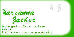 marianna zacher business card